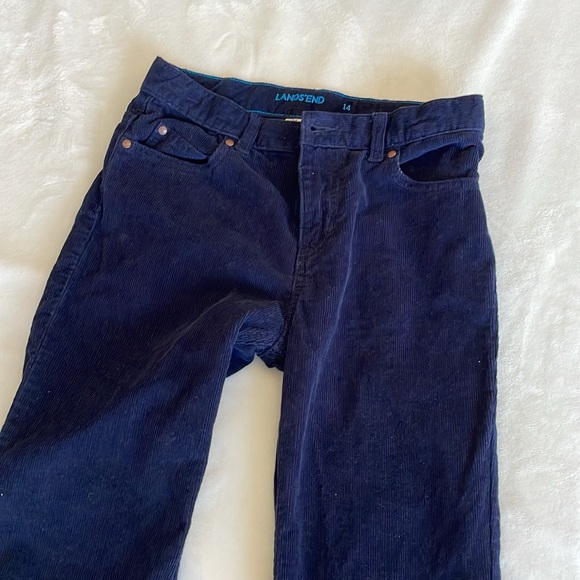 LANDS END boys cords navy.  SZ 14 Boys, like new condition - Picture 11 of 14